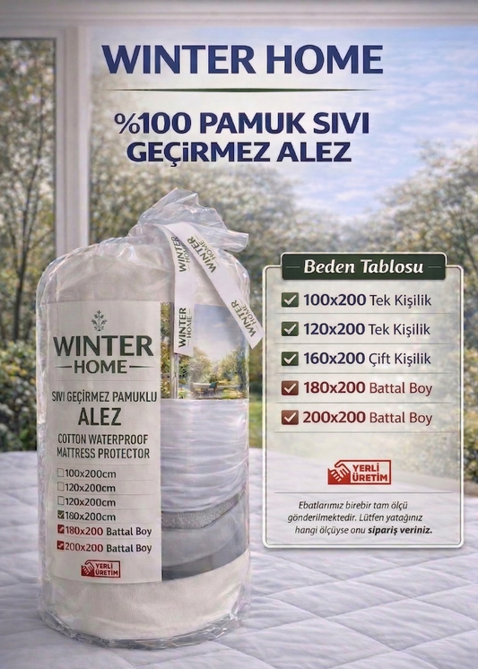 Winter Home Eco Mod Havlu Alez %100 Pamuk Sıvı Geçirmez Alez